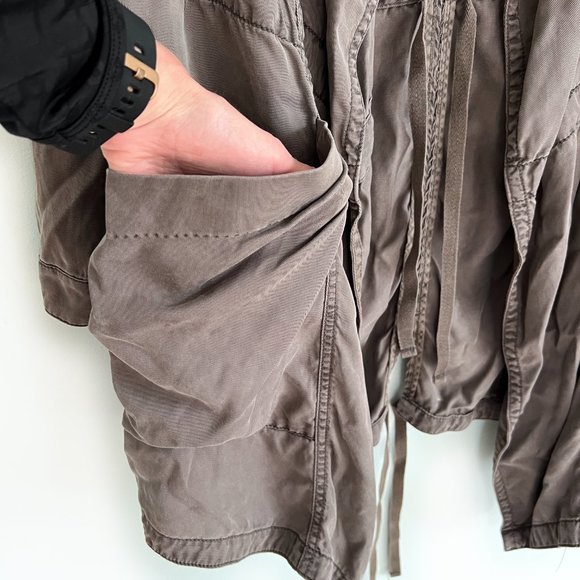 Anthropologie Hei Hei Morgan Draped Utility Jacket Open Front Size XS - Picture 6 of 13